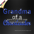 Grandma of a cheerleader custom iron on letlters glitter hot fix motifs design